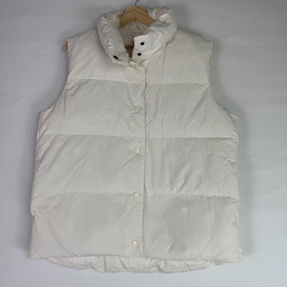 Everlane The ReDown Puffer Vest Bone Ivory White M - Picture 2 of 6